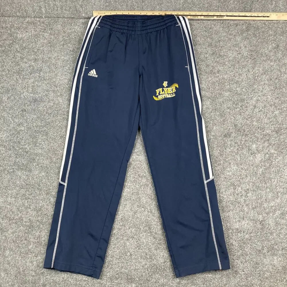 Adidas Pants Mens Size M Navy Flyer Softball Track Athletic Logo Striped‎